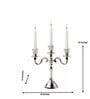 Silver Aluminium Mini 3 Arm Taper Candle Holder