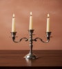 Silver Aluminium Mini 3 Arm Taper Candle Holder