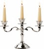 Silver Aluminium Mini 3 Arm Taper Candle Holder