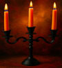 Black Aluminium Mini 3 Arm Taper Candle Holder