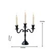 Black Aluminium Mini 3 Arm Taper Candle Holder