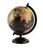 Mini Black Globe With Metal Stand Showpiece