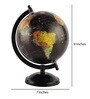 Mini Black Globe With Metal Stand Showpiece