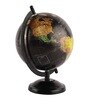 Mini Black Globe With Metal Stand Showpiece