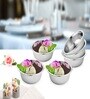 (Set of 4) 200 ml Stainless Steel Dessert Bowls