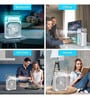 Mini Cooler 7 LED Colors, 3 Wind Speeds, 3 Spray Modes, Timer (1/2/3H) (White)