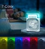 Mini Cooler 7 LED Colors, 3 Wind Speeds, 3 Spray Modes, Timer (1/2/3H) (White)