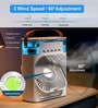 Mini Cooler 7 LED Colors, 3 Wind Speeds, 3 Spray Modes, Timer (1/2/3H) (White)