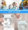 Mini Cooler 7 LED Colors, 3 Wind Speeds, 3 Spray Modes, Timer (1/2/3H) (White)