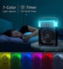 Mini Cooler 7 LED Colors, 3 Wind Speeds, 3 Spray Modes, Timer (1/2/3H) (Blue)
