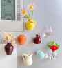 Assorted Mini Flower Vase Fridge Magnet (Pack of 4)