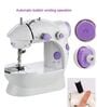 Mini Hand Sewing Machine with foot pedal, adapter, White