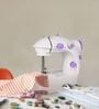 Mini Hand Sewing Machine with foot pedal, adapter, White