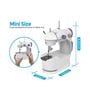 Mini Hand Sewing Machine with foot pedal, adapter, White