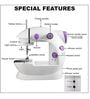 Mini Hand Sewing Machine with foot pedal, adapter, White