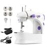 Mini Hand Sewing Machine with foot pedal, adapter, White