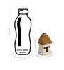 Mini Hut White & Yellow Terracotta Showpiece