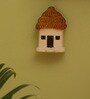 Mini Hut White & Yellow Terracotta Showpiece