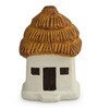 Mini Hut White & Yellow Terracotta Showpiece