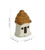 Mini Hut White & Yellow Terracotta Showpiece
