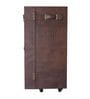 Mini Portable Bar Cabinet In Genuine Leather