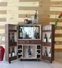 Mini Portable Bar Cabinet In Genuine Leather