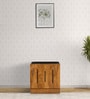 Mini Shoe Rack with Seating in Tan Matte Finish