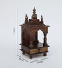 Mini Square Antique Multicolour Wood Mandirs