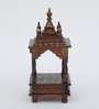 Mini Square Antique Multicolour Wood Mandirs