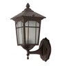 Mini Transitional Outdoor Wall Sconce | Dark Brown Finish, Geometric Profile