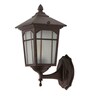 Mini Transitional Outdoor Wall Sconce | Dark Brown Finish, Geometric Profile