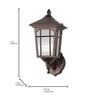 Mini Transitional Outdoor Wall Sconce | Dark Brown Finish, Geometric Profile