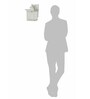 Mini Transitional Outdoor Wall Sconce | White Cuboid Frame with Fluted Glass