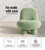 Mini Velvet Kids Accent Chair In Green Colour