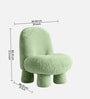 Mini Velvet Kids Accent Chair In Green Colour