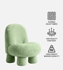 Mini Velvet Kids Accent Chair In Green Colour