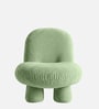 Mini Velvet Kids Accent Chair In Green Colour