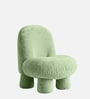Mini Velvet Kids Accent Chair In Green Colour