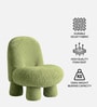 Mini Velvet Kids Accent Chair In Olive Green Colour