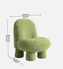 Mini Velvet Kids Accent Chair In Olive Green Colour