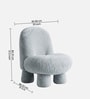 Mini Velvet Kids Accent Chair In Sky Blue Colour