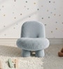 Mini Velvet Kids Accent Chair In Sky Blue Colour