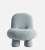 Mini Velvet Kids Accent Chair In Sky Blue Colour