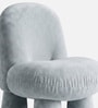 Mini Velvet Kids Accent Chair In Sky Blue Colour