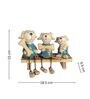 Miniature Dog Family On A Bench Figurines