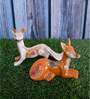 Miniature Fox Couple Figurines