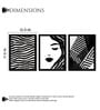 Black & White Abstract Wall Art Framed Set of 3