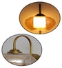 Minimal Brass Down Kachori Glass Wall Lamp