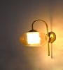 Minimal Brass Down Kachori Glass Wall Lamp