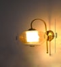 Minimal Brass Down Kachori Glass Wall Lamp
